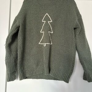 Rylee + Cru Green Tree Sweater